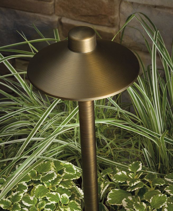 brass landscape lights