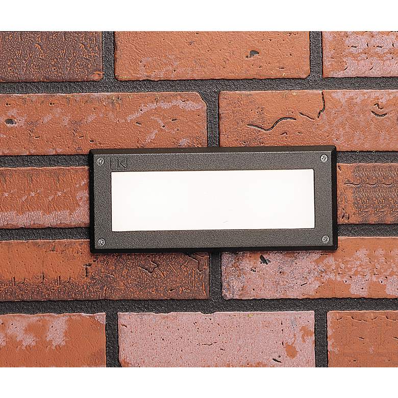 Image 1 Kichler Landscape 9 inch Wide 3000K LED Bronze Brick Light