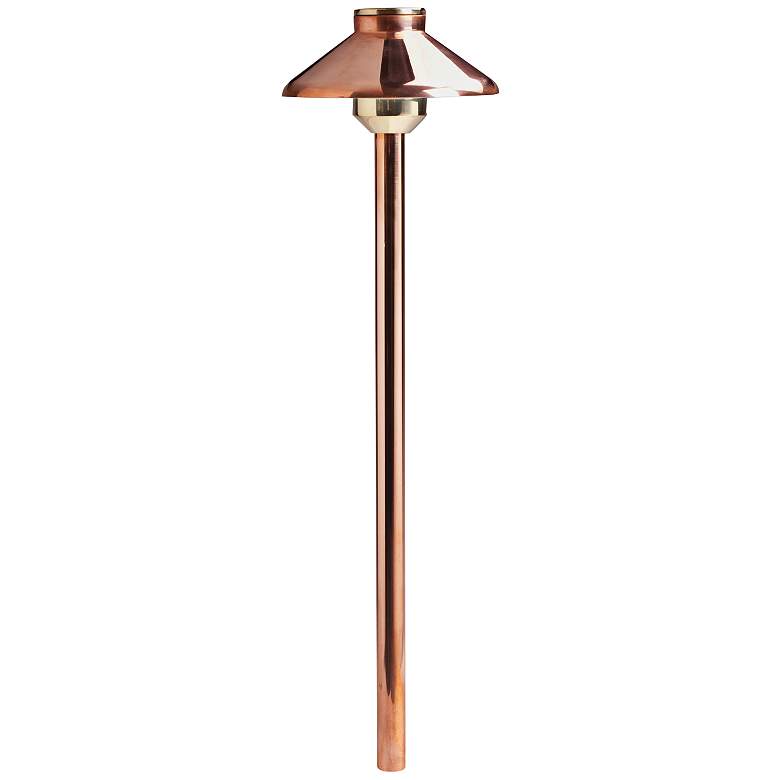 Image 1 Kichler Landscape LED 15 1/2 inch High Copper Path Light