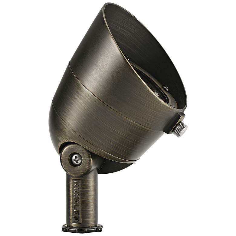 Image 1 Kichler Landscape LED 4 1/2 inch High Brass 7W 2700K Accent Flood Light