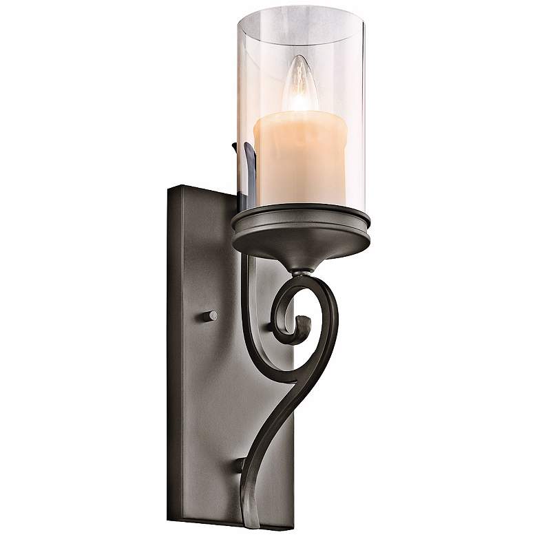 Image 1 Kichler Lara 16 1/4" High Shadow Bronze Wall Sconce