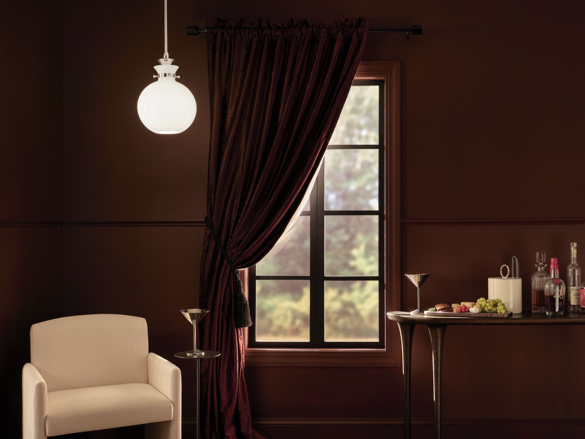 Image 4 Kichler Laria 10.25 Inch 1 Light Pendant with Opal Glass in Polished Nickel more views