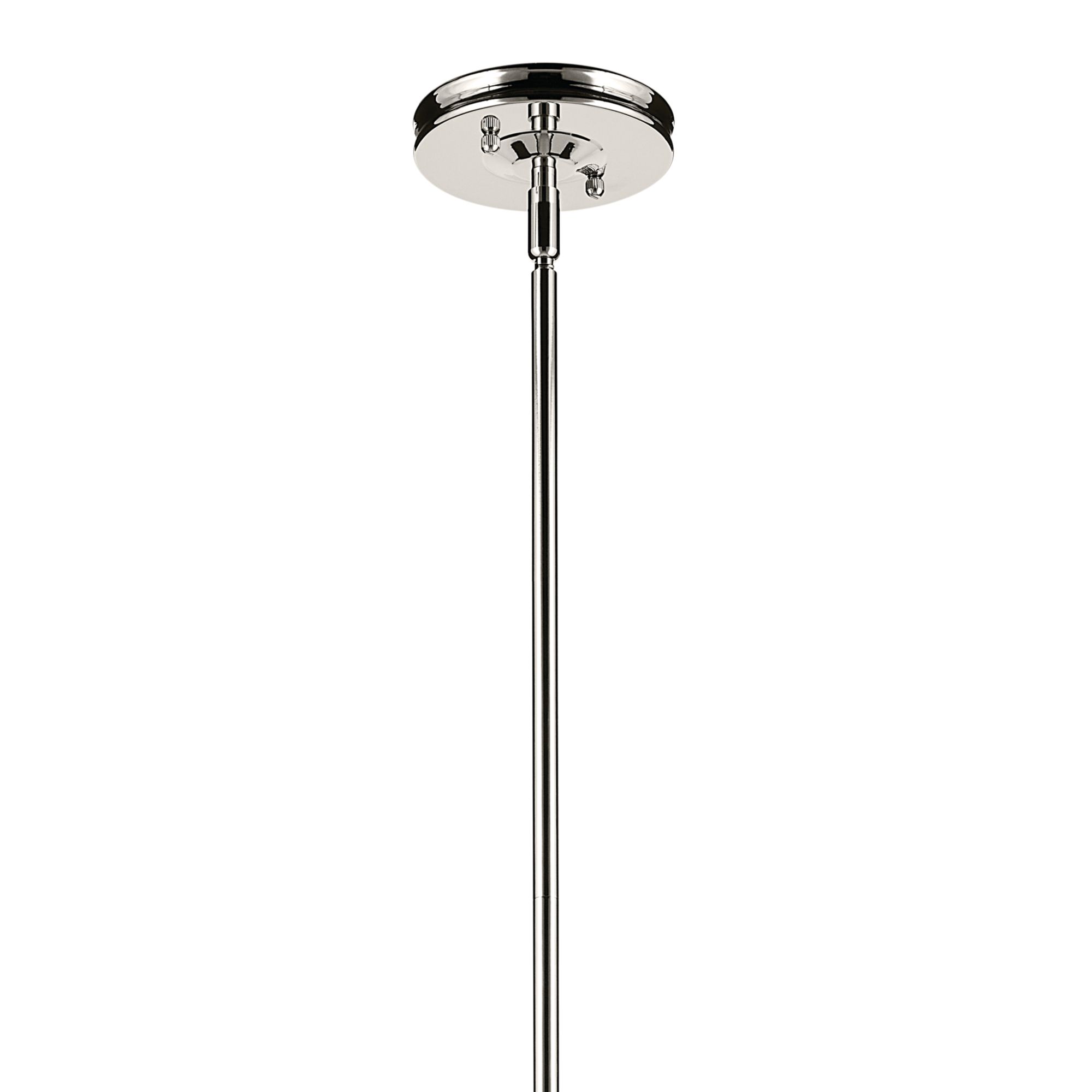 Kichler Laria 10.25 Inch 1 Light Pendant with Opal Glass in Polished Nickel