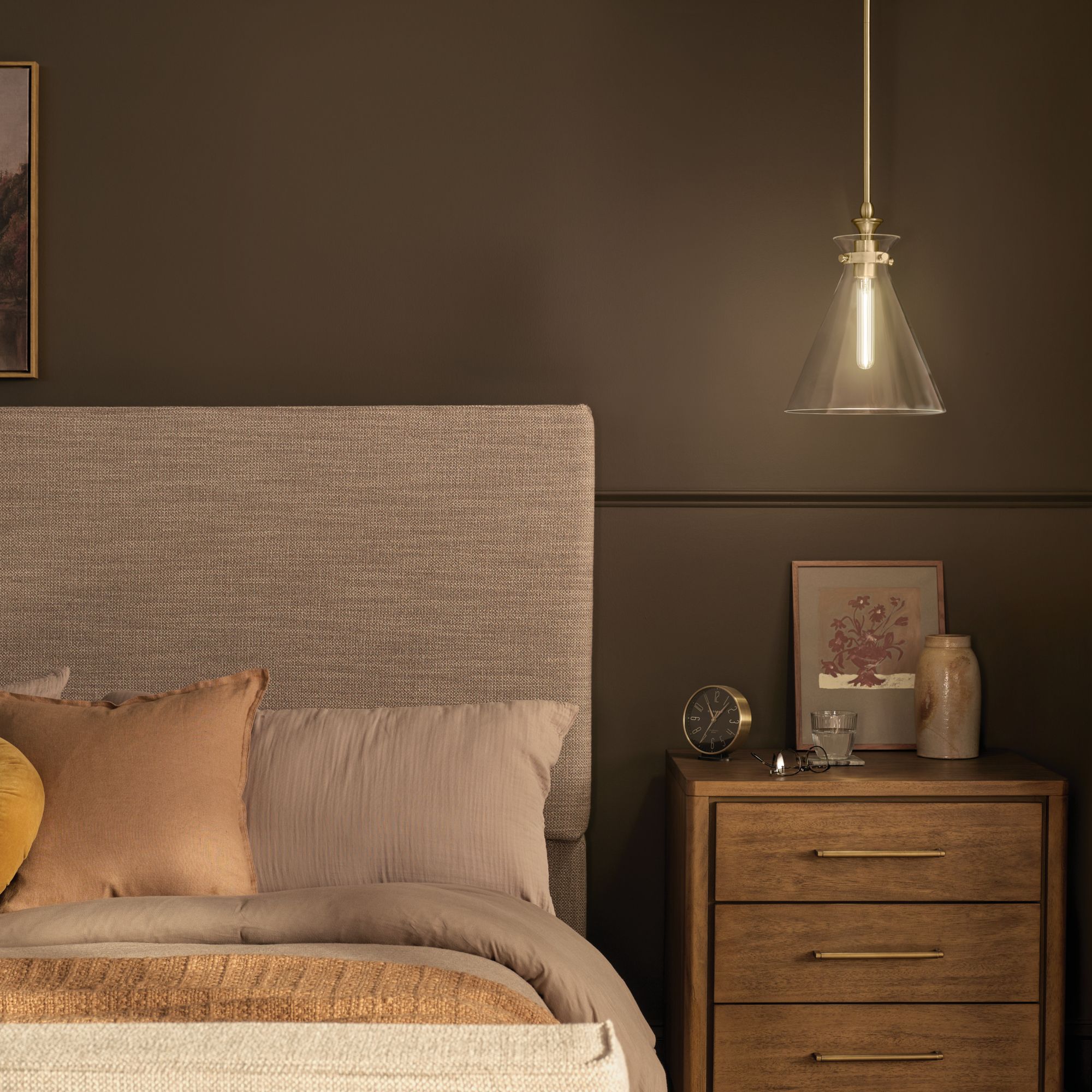 Image 3 Kichler Laria 10.5 Inch 1 Light Pendant Clear Glass in Champagne Bronze more views