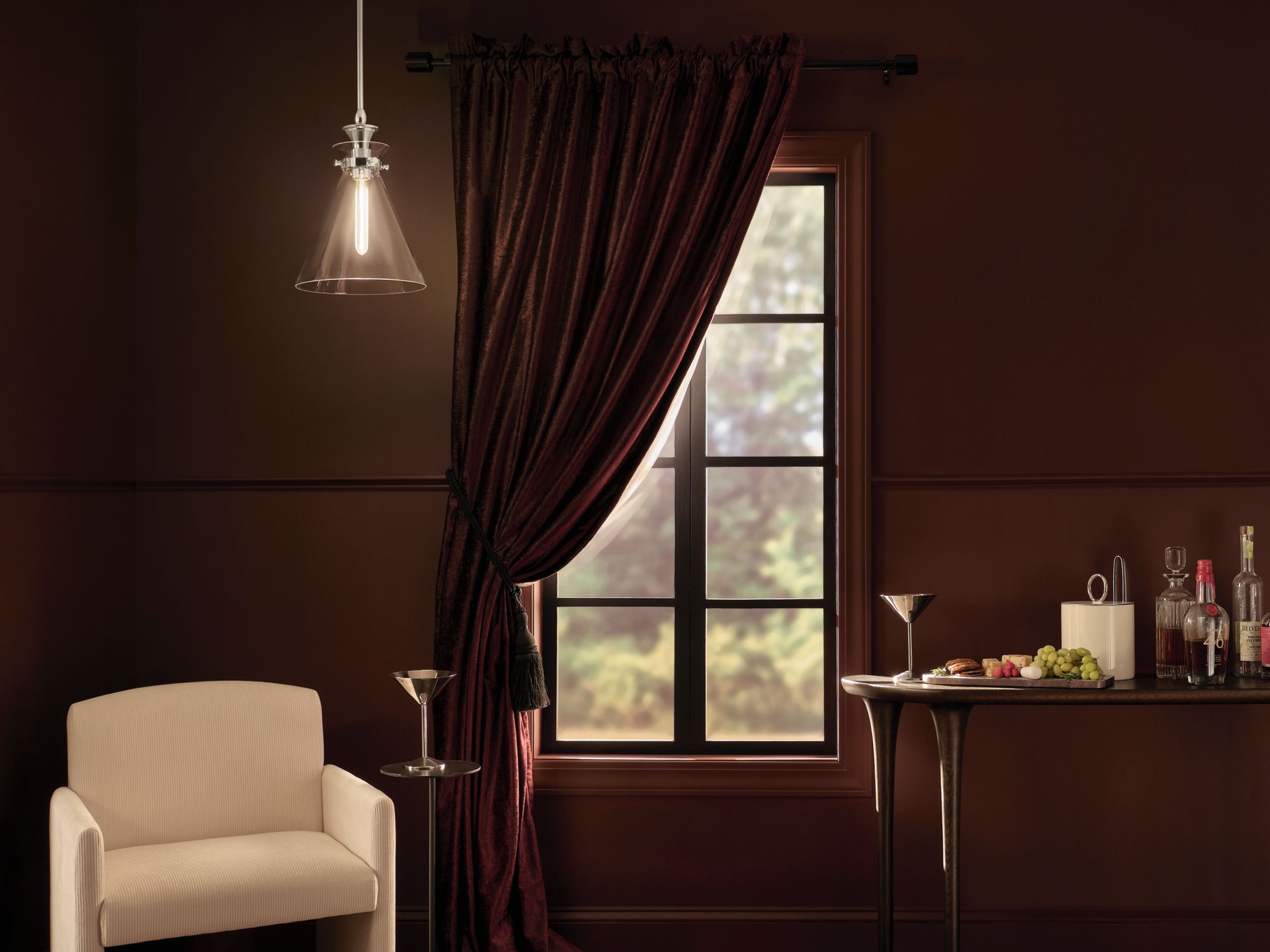 Image 4 Kichler Laria 10.5 Inch 1 Light Pendant with Clear Glass in Polished Nickel more views