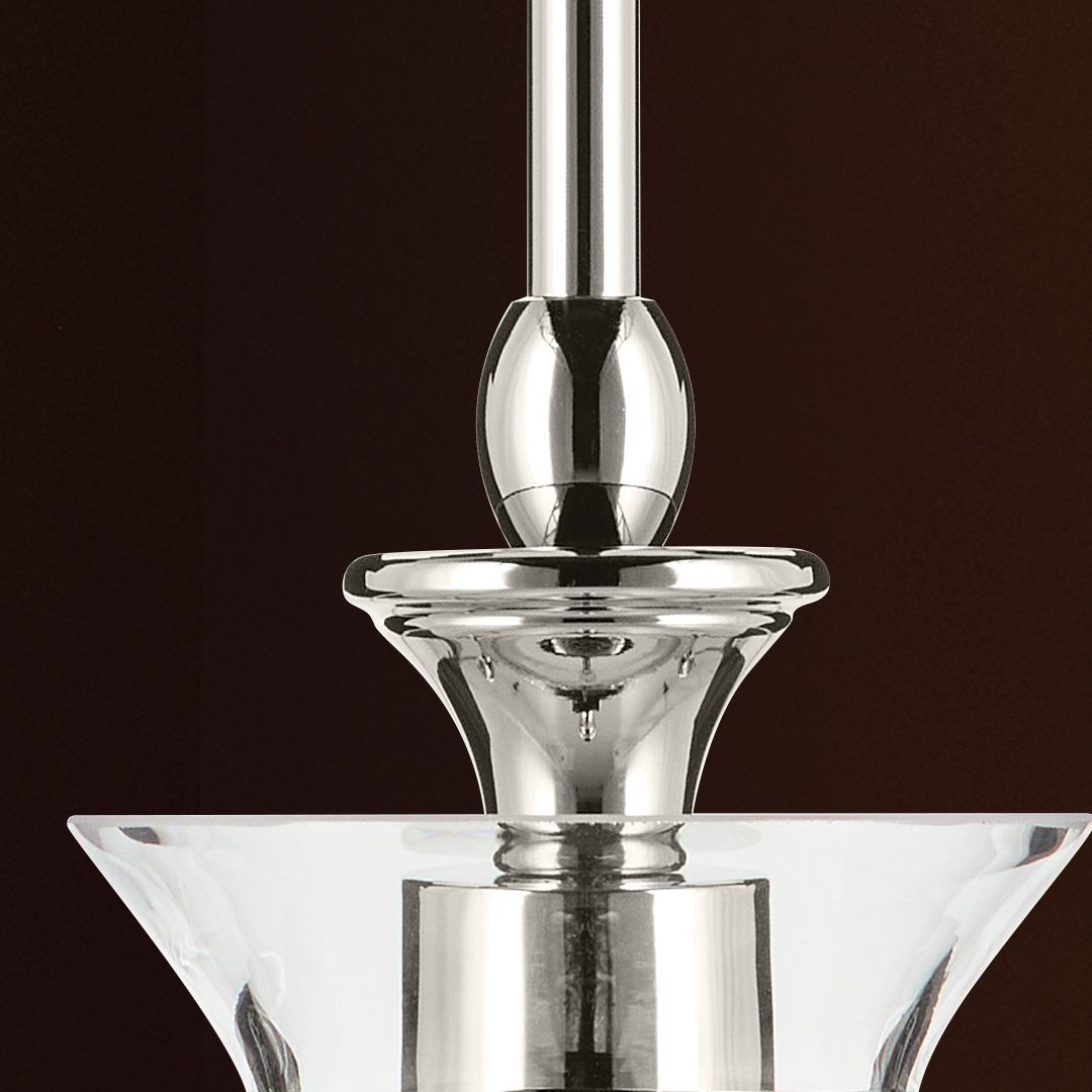 Image 5 Kichler Laria 10.5 Inch 1 Light Pendant with Clear Glass in Polished Nickel more views