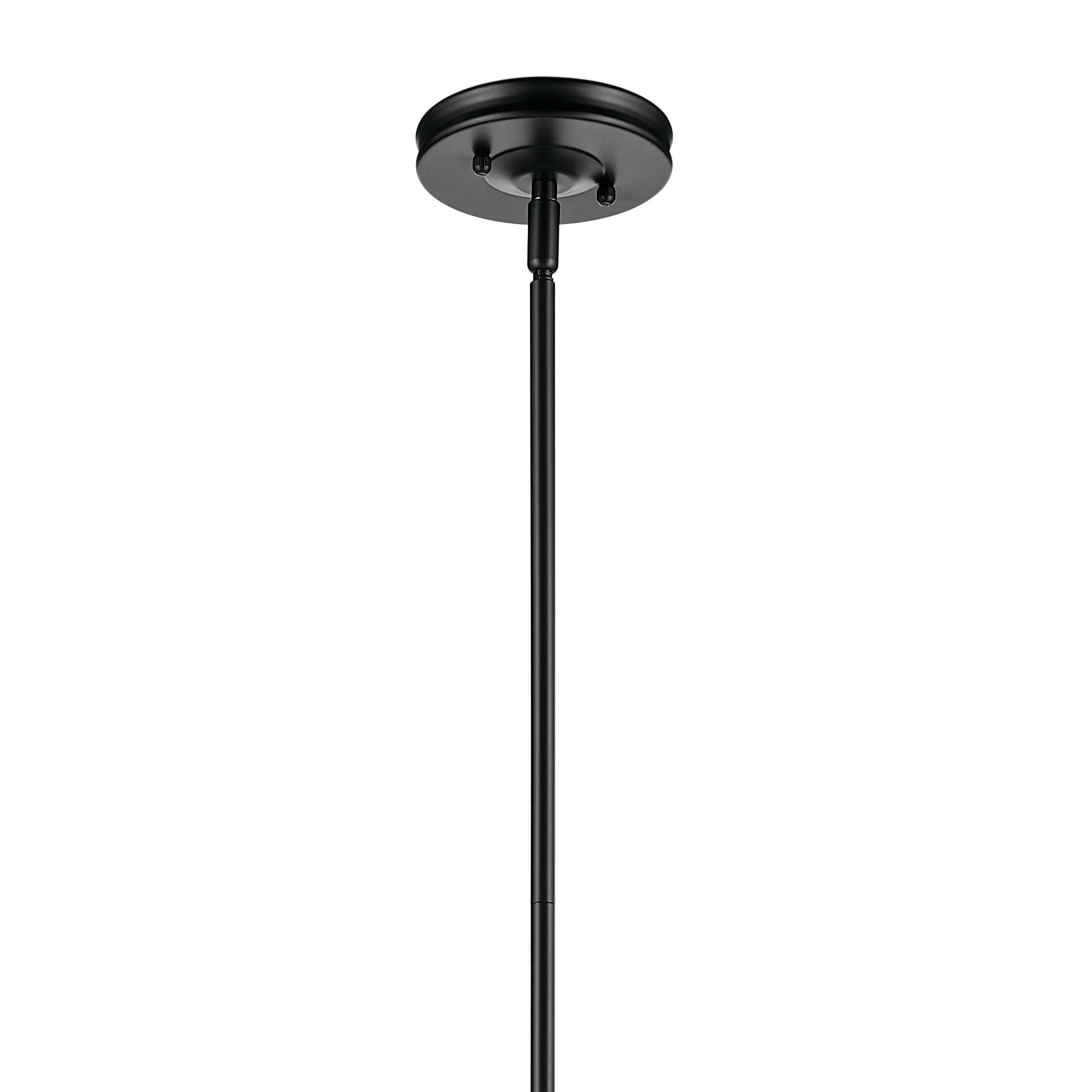 Kichler Laria 10 1/2" Black Finish with Opal Glass Pendant Light
