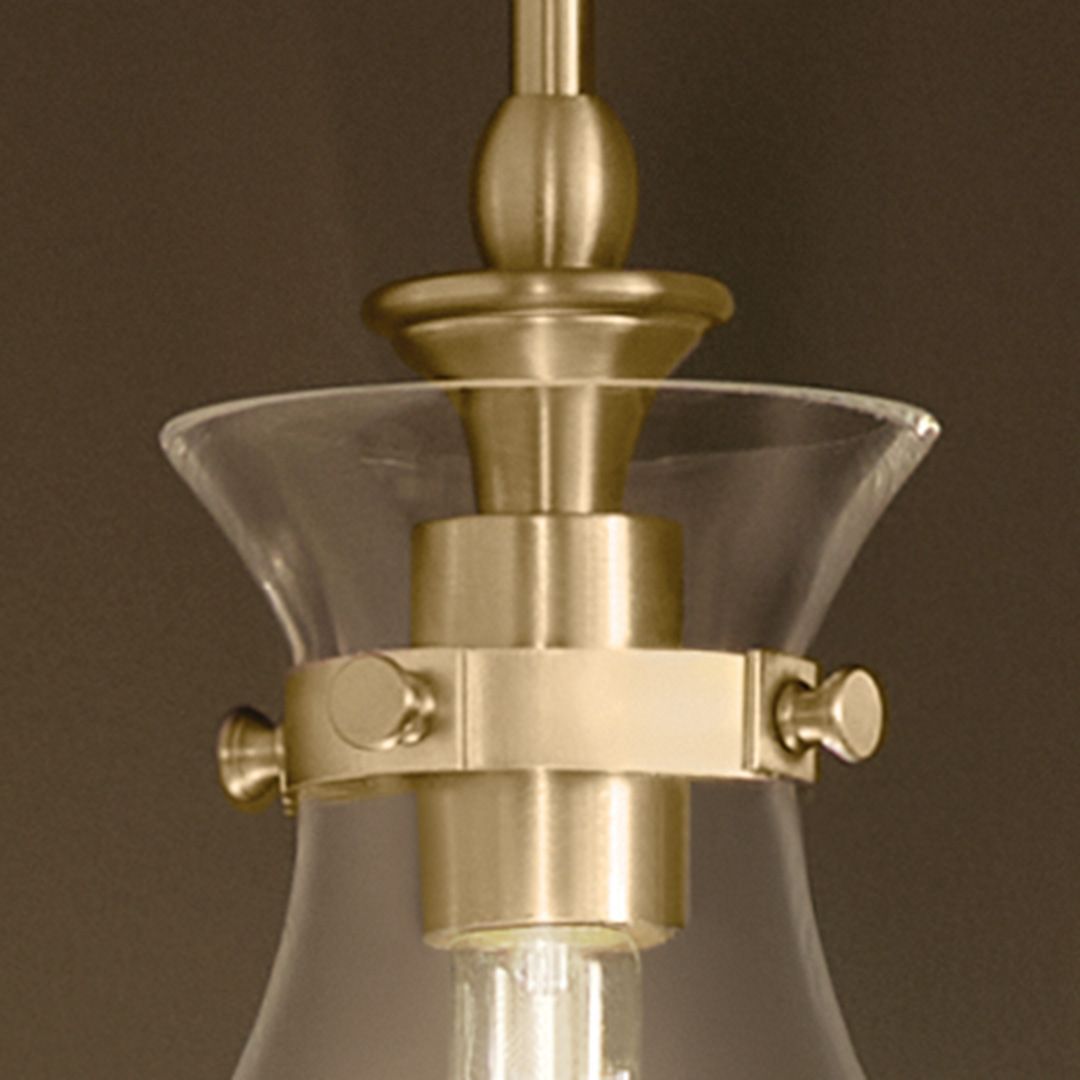 Image 5 Kichler Laria 14 14/" 1 Light Pendant Clear Glass in Champange Bronze more views