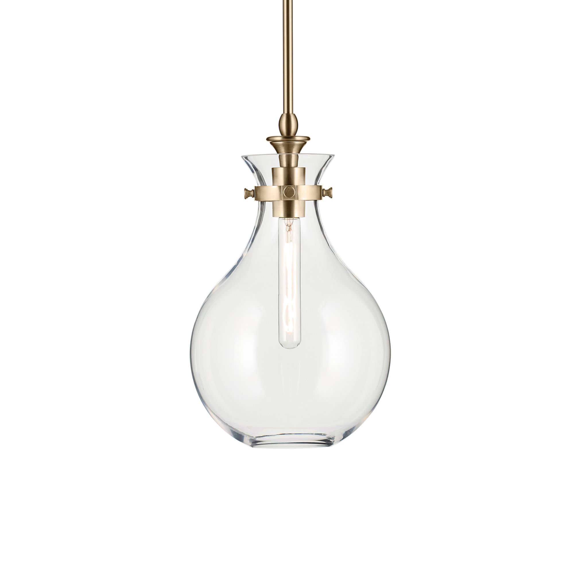 Image 6 Kichler Laria 14 14/" 1 Light Pendant Clear Glass in Champange Bronze more views