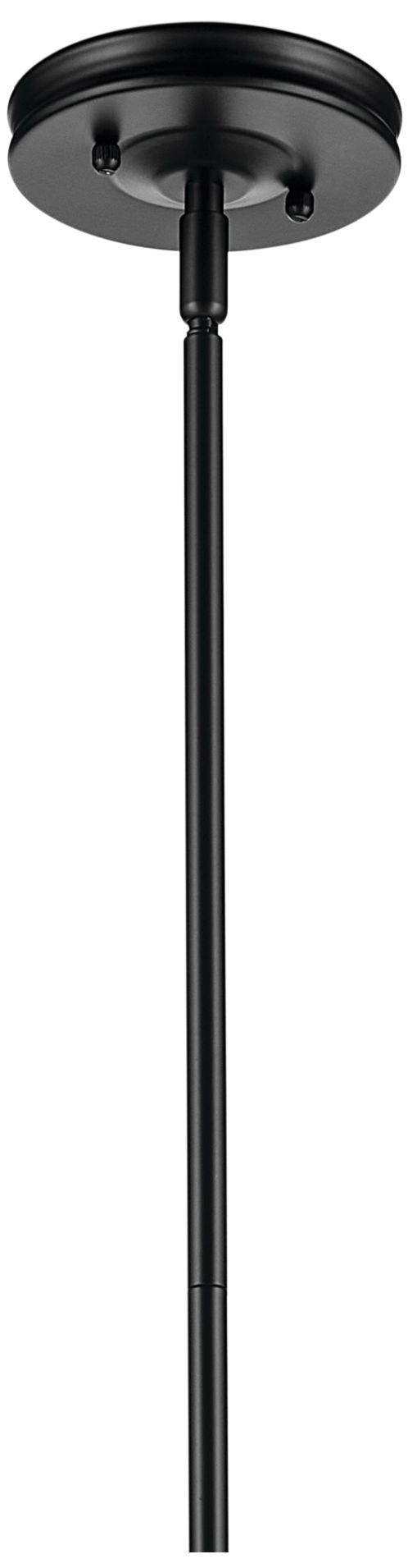 Kichler Laria 14 Inch 1 Light Pendant with Clear Glass in Black