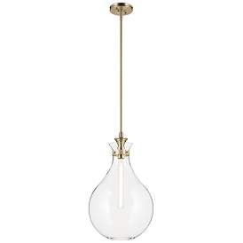 Image1 of Kichler Laria 14 Inch 1 Light Pendant with Clear Glass in Champagne Bronze