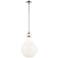 Kichler Laria 14 Inch 1 Light Pendant with Opal Glass in Polished Nickel