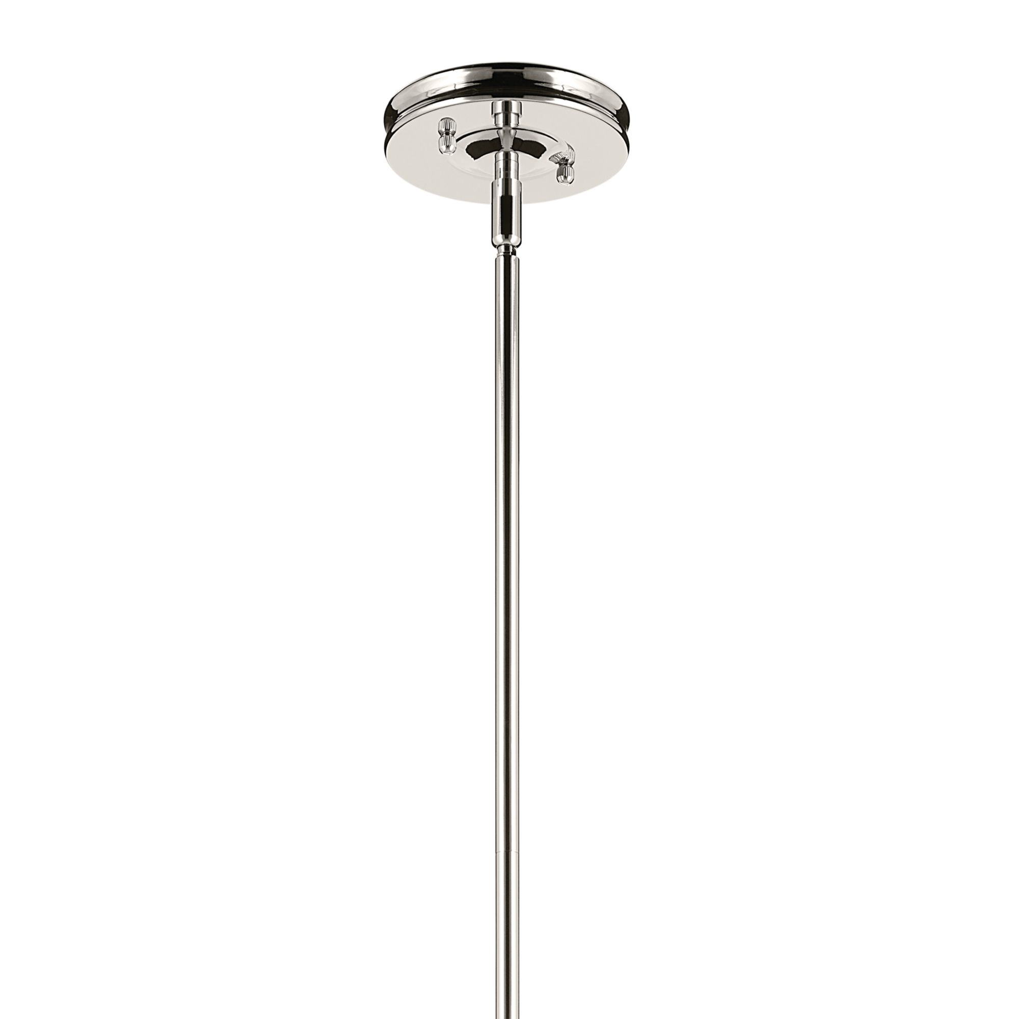 Kichler Laria 14 Inch 1 Light Pendant with Opal Glass in Polished Nickel
