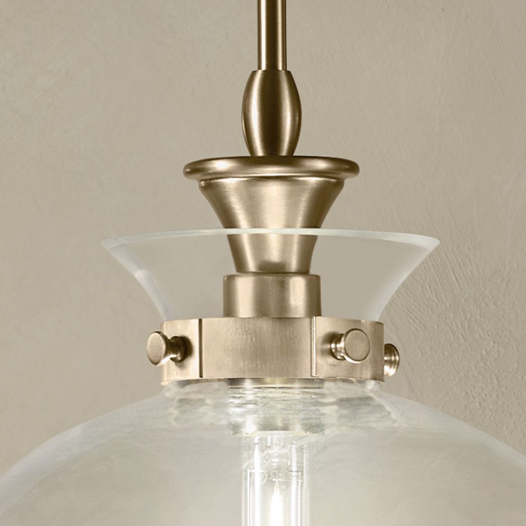 Image 5 Kichler Laria 15 Inch 1 Light Pendant with Clear Glass in Champagne Bronze more views