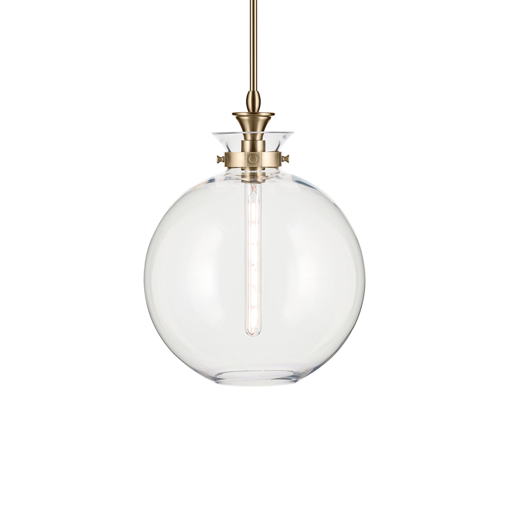 Image 7 Kichler Laria 15 Inch 1 Light Pendant with Clear Glass in Champagne Bronze more views