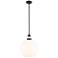 Kichler Laria 15 Inch 1 Light Pendant with Opal Glass in Black