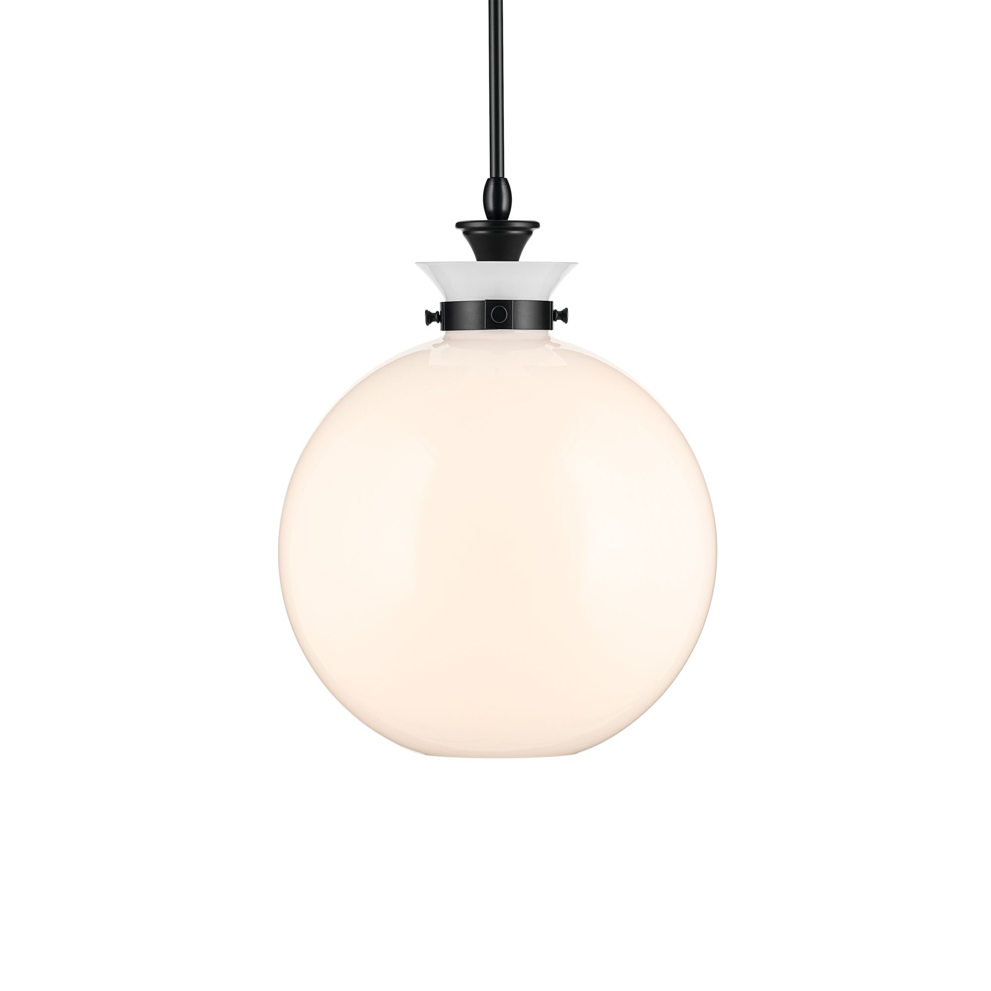 Image 7 Kichler Laria 15 Inch 1 Light Pendant with Opal Glass in Black more views