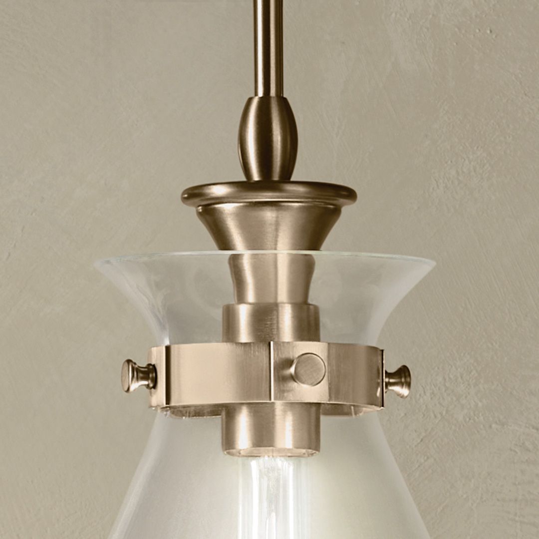 Image 5 Kichler Laria 16 Inch 1 Light Pendant with Clear Glass in Champagne Bronze more views