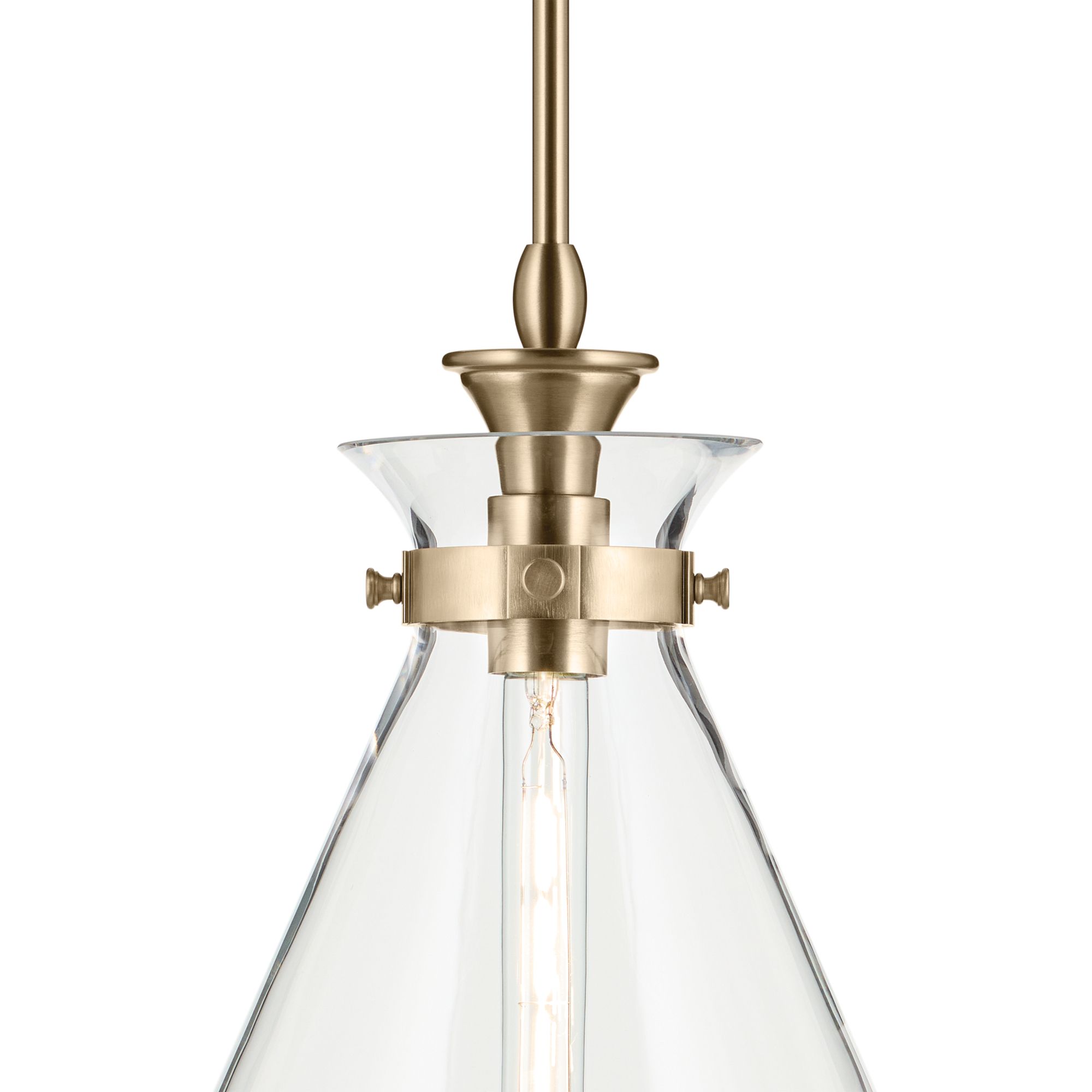 Image 7 Kichler Laria 16 Inch 1 Light Pendant with Clear Glass in Champagne Bronze more views