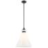 Kichler Laria 16 Inch 1 Light Pendant with Opal Glass in Black