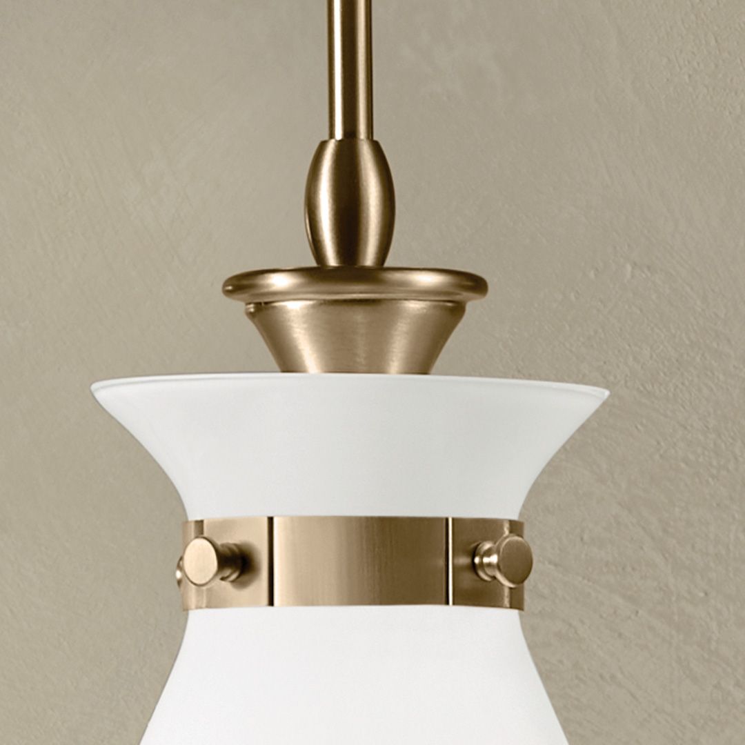Image 5 Kichler Laria 16 Inch 1 Light Pendant with Opal Glass in Champagne Bronze more views