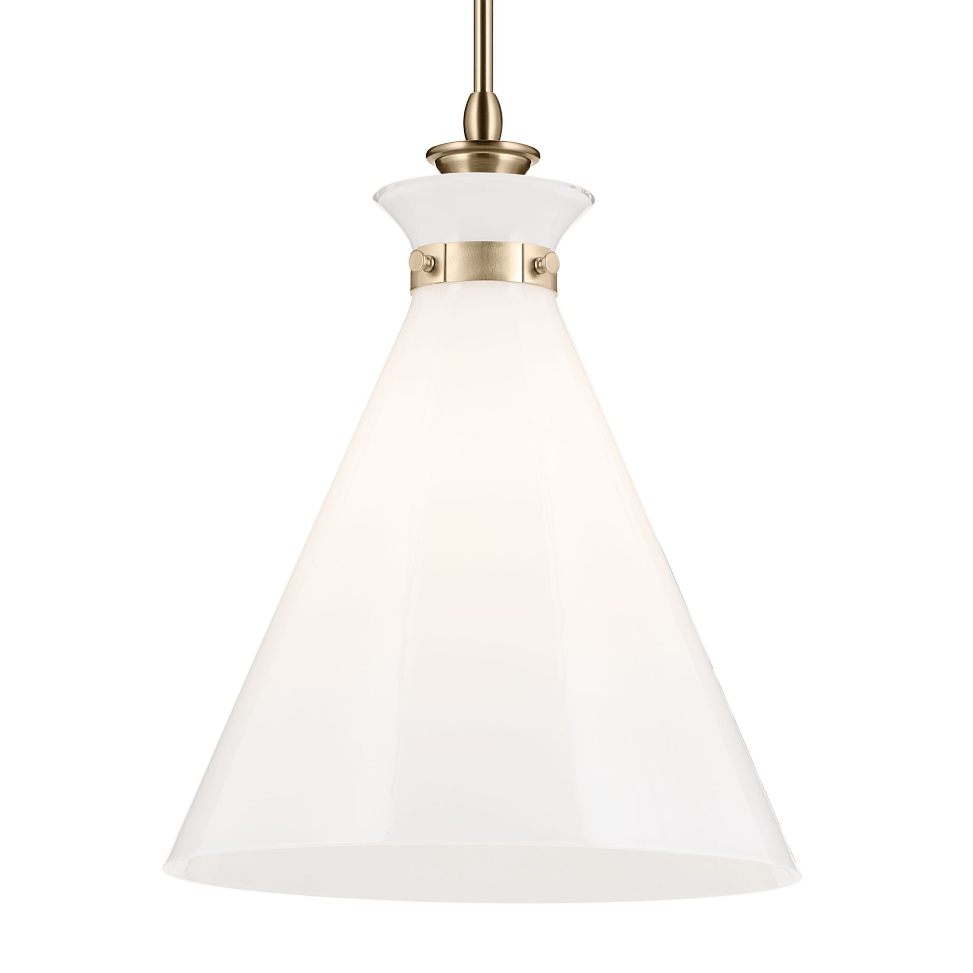 Image 6 Kichler Laria 16 Inch 1 Light Pendant with Opal Glass in Champagne Bronze more views