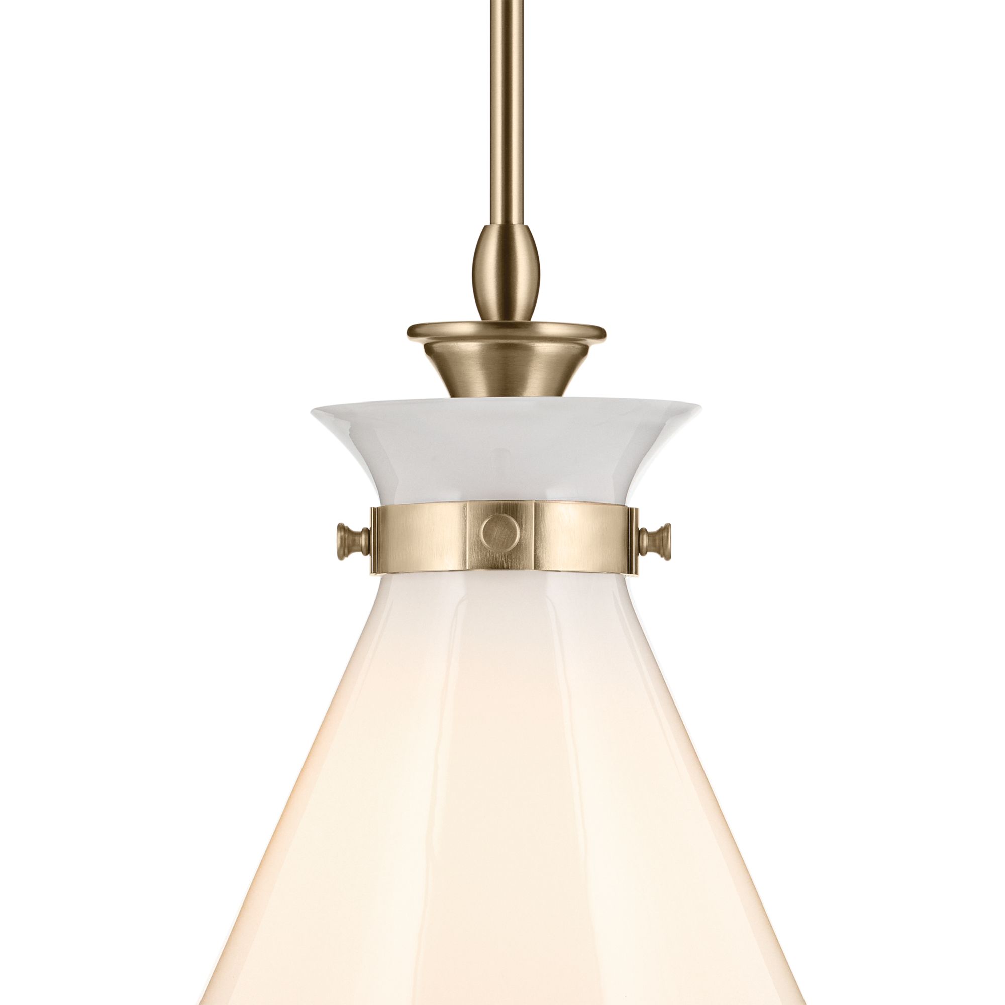 Image 7 Kichler Laria 16 Inch 1 Light Pendant with Opal Glass in Champagne Bronze more views