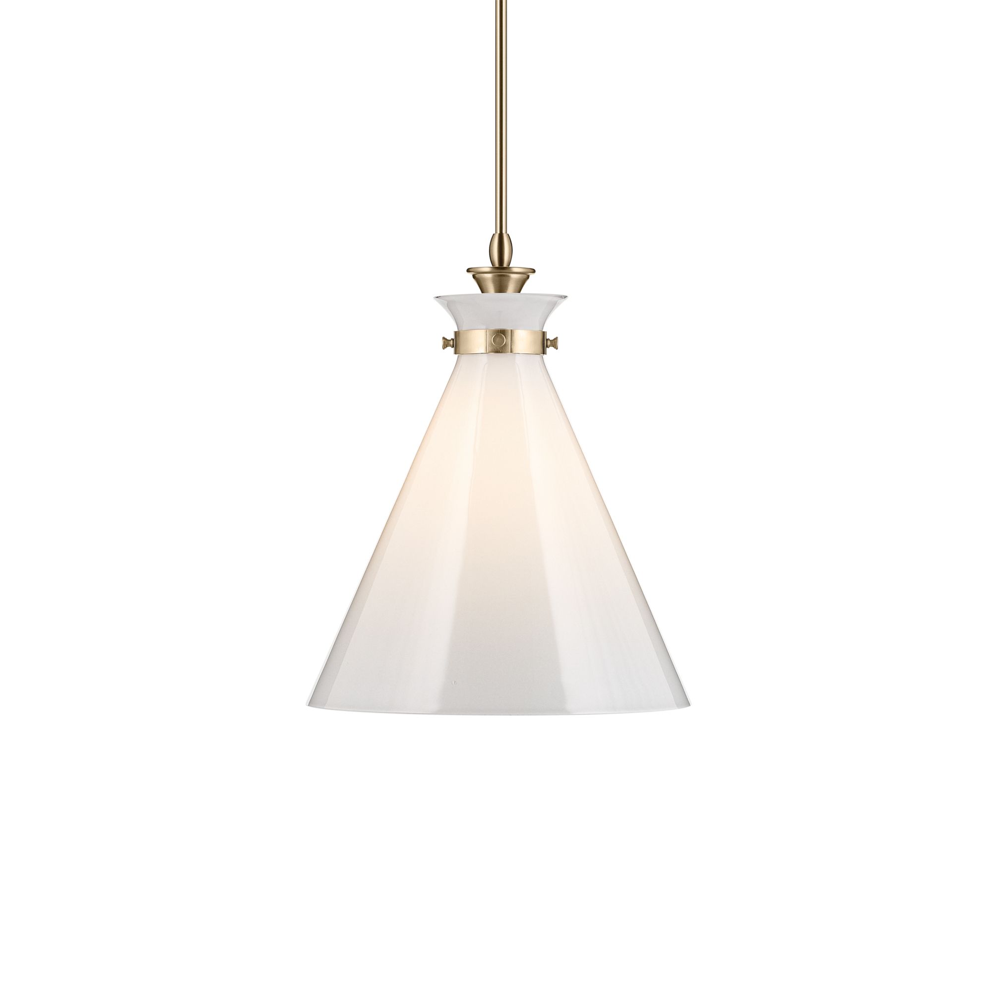 Kichler Laria 16 Inch 1 Light Pendant with Opal Glass in Champagne Bronze