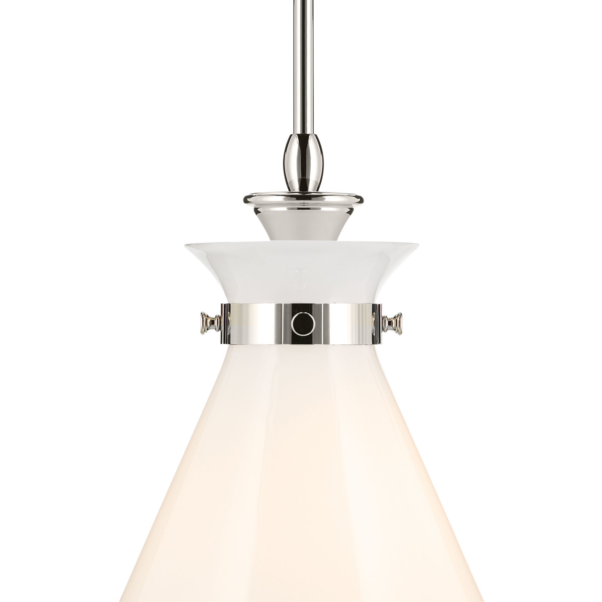 Image 6 Kichler Laria 16 Inch 1 Light Pendant with Opal Glass in Polished Nickel more views