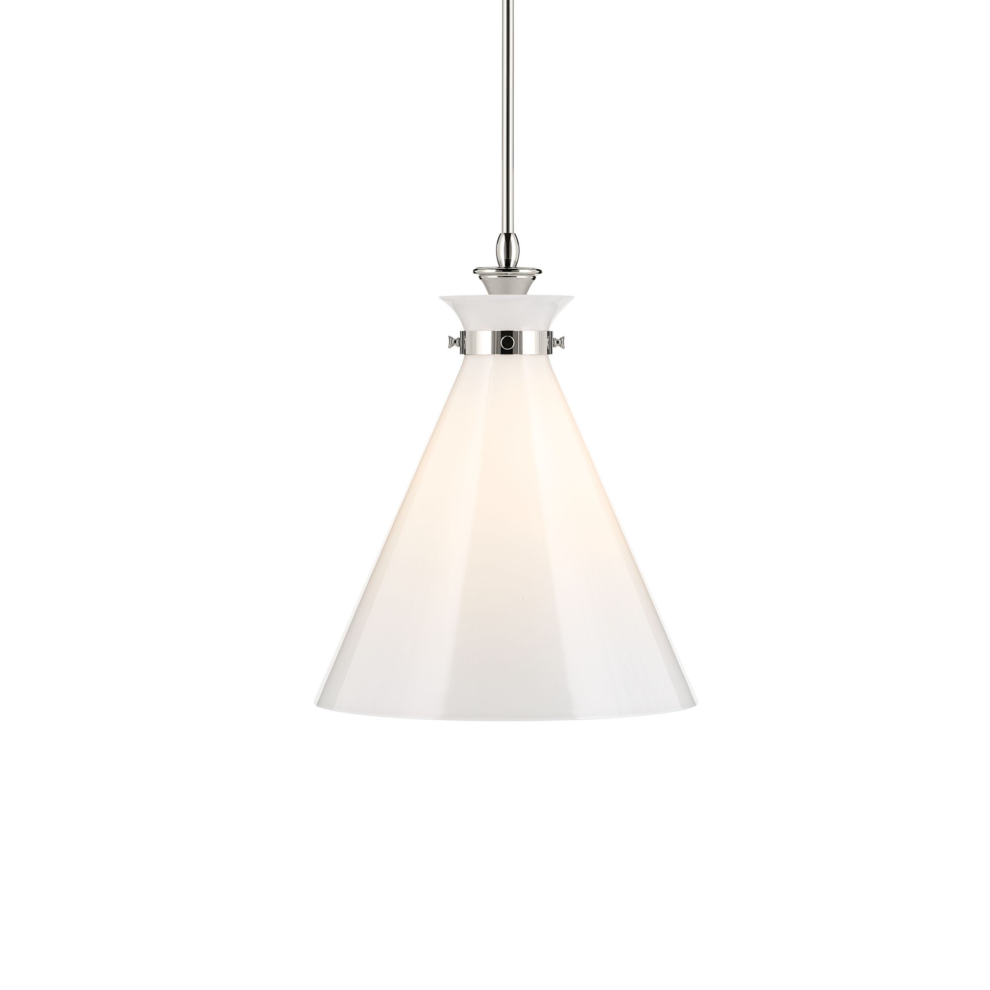 Image 7 Kichler Laria 16 Inch 1 Light Pendant with Opal Glass in Polished Nickel more views