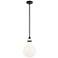 Kichler Laria 9.75 Inch 1 Light Pendant with Opal Glass in Black