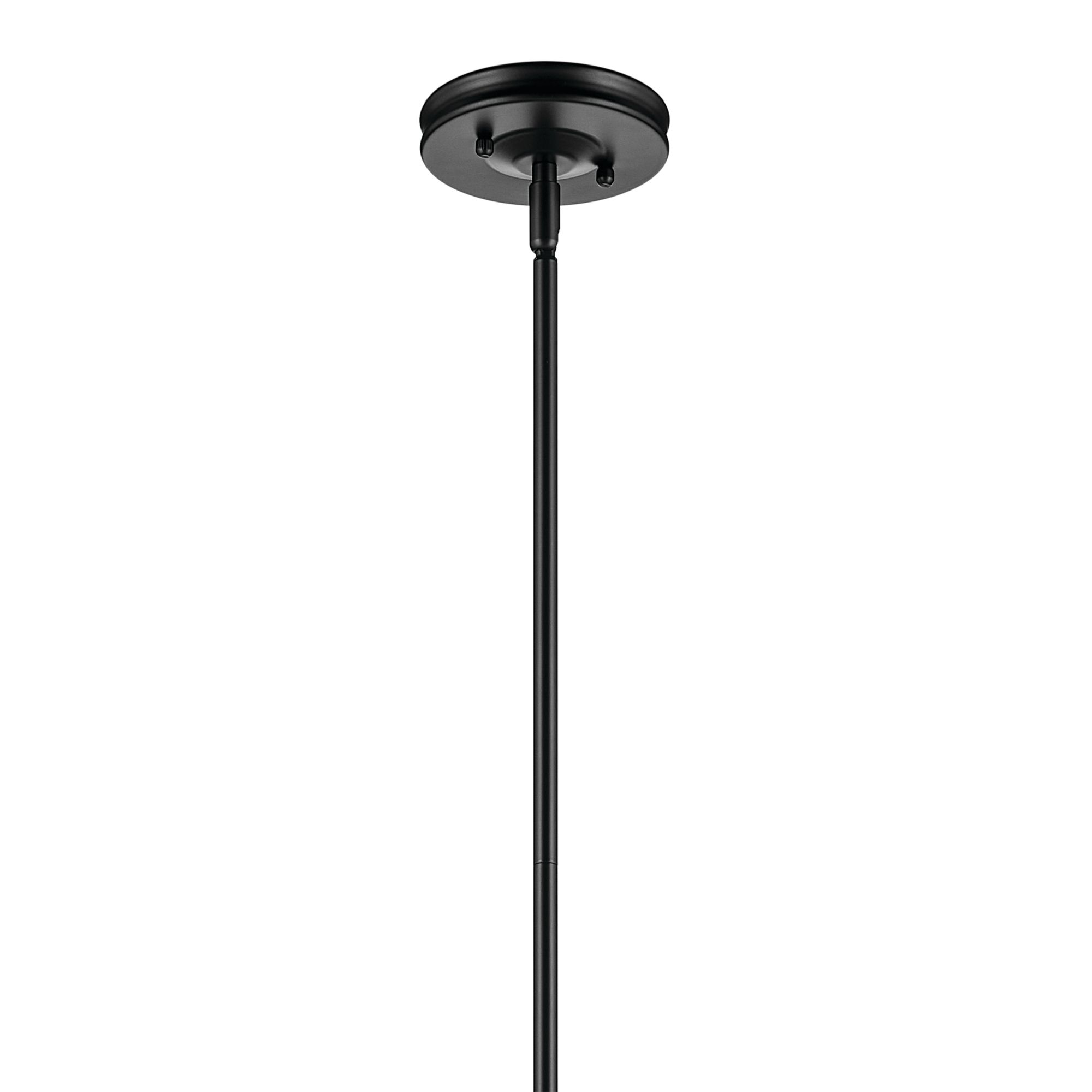 Kichler Laria 9.75 Inch 1 Light Pendant with Opal Glass in Black