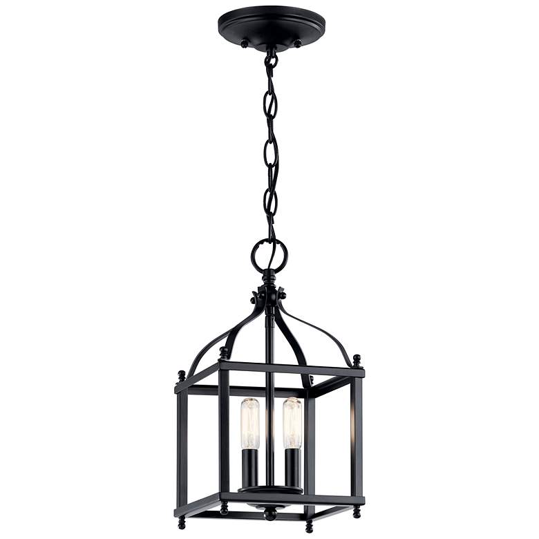 Image 1 Kichler Larkin 11 1/4" Wide Black 2-Light Mini Pendant
