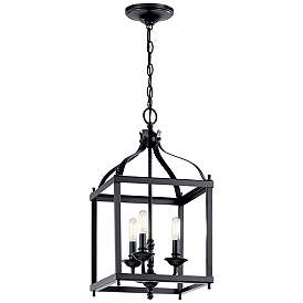 Image2 of Kichler Larkin 12" Wide Black 3-Light Mini Pendant