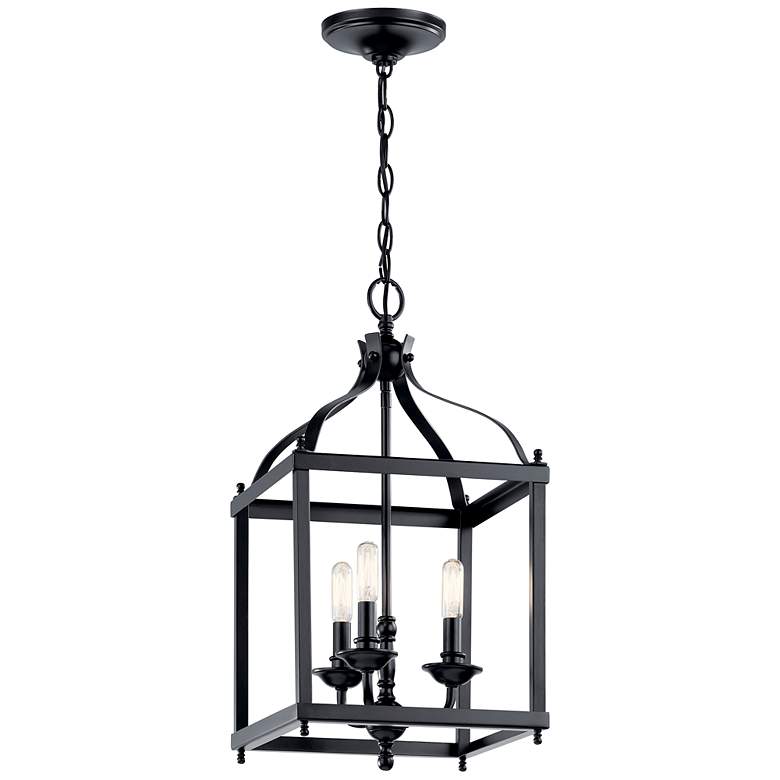 Image 2 Kichler Larkin 12" Wide Black 3-Light Mini Pendant