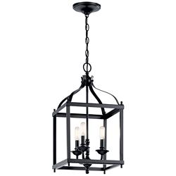 Kichler Larkin 12" Wide Black 3-Light Mini Pendant
