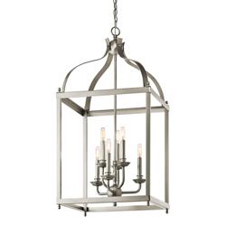Kichler Larkin 18" Wide Brushed Nickel 6-Light Foyer Pendant