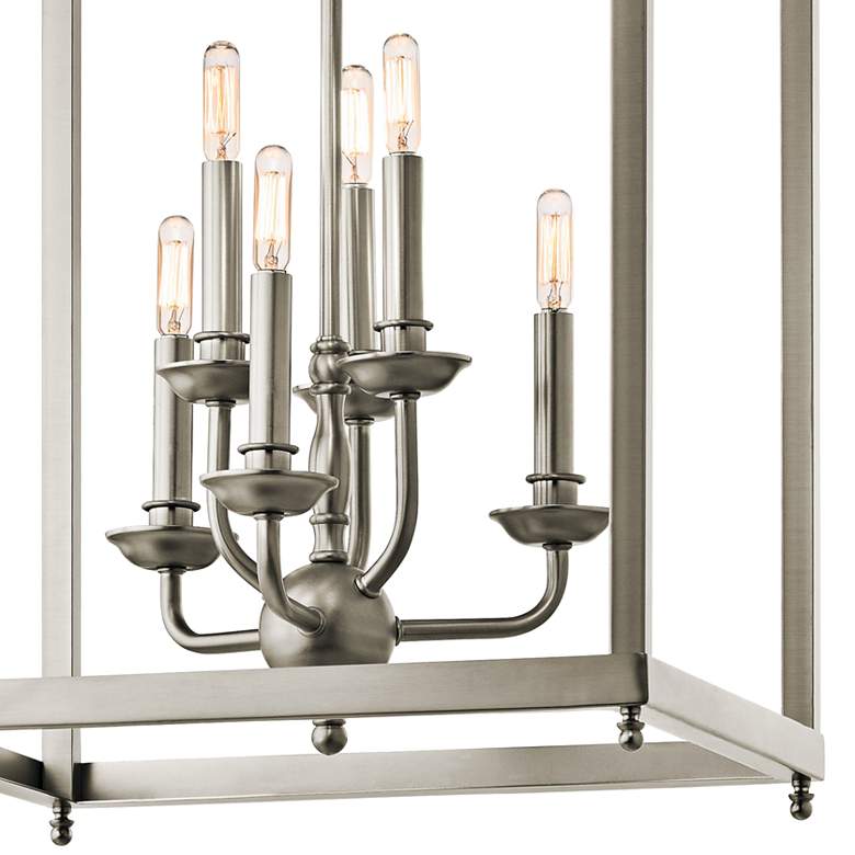 Image 2 Kichler Larkin 18 inch Wide Brushed Nickel 6-Light Foyer Pendant more views