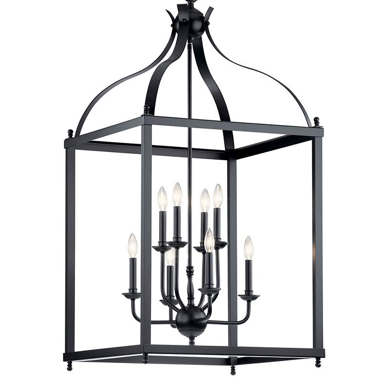 Image 2 Kichler Larkin 24" Wide Black 8-Light Foyer Chandelier more views