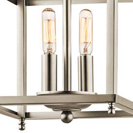 Image2 of Kichler Larkin 8" Wide 2-Light Brushed Nickel Open Cage Mini Pendant more views