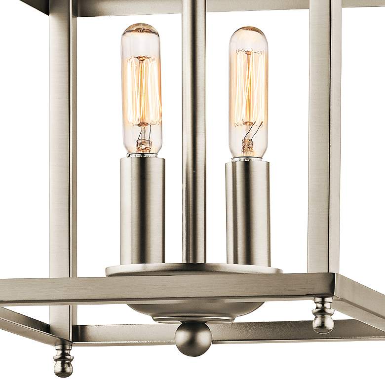 Image 2 Kichler Larkin 8 inch Wide 2-Light Brushed Nickel Open Cage Mini Pendant more views