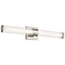 Kichler Laurene 26 1/2" Brushed Nickel Clear Fluted Glass Bath Light
