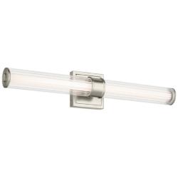 Kichler Laurene 26 1/2" Brushed Nickel Clear Fluted Glass Bath Light