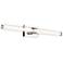 Kichler Laurene 31" Polished Nickel Clear Fluted Glass LED Bath Light