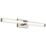 Kichler Laurene 31" Wide Clear Glass Brushed Nickel Bath Light