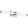 Kichler Laurene 31" Wide Clear Glass Brushed Nickel Bath Light