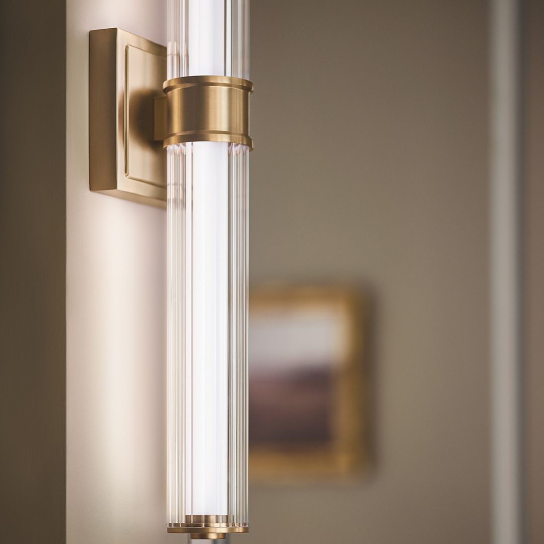 Image 5 Kichler Laurene 5" High Champagne Bronze LED Wall Sconce more views