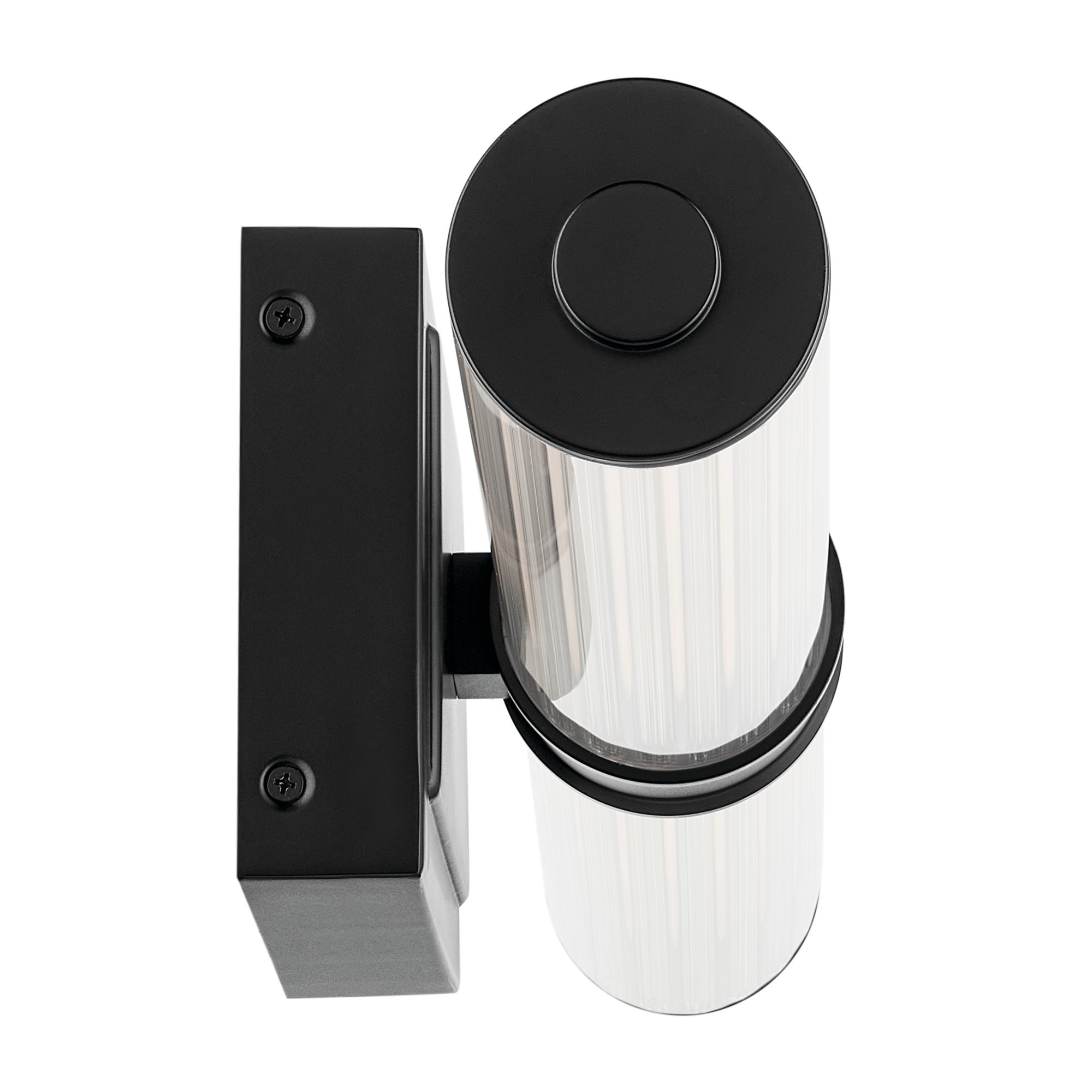 Image 6 Kichler Laurene Black Bath Bar Large with Clear Fluted Glass more views