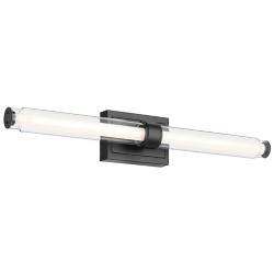 Kichler Laurene Black Bath Bar Large with Clear Glass