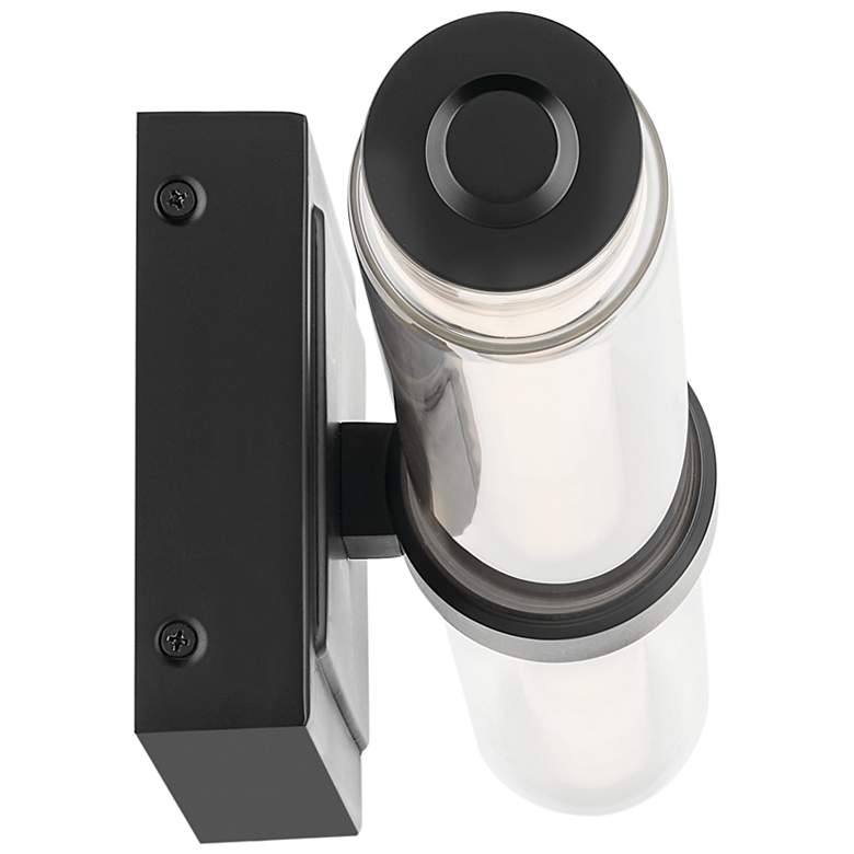 Image 5 Kichler Laurene Black Bath Bar Large with Clear Glass more views